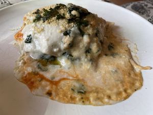 Vegan lasagna  at Teresa Carles Cocina Vegetariana in Barcelona