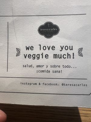   at Teresa Carles Cocina Vegetariana in Barcelona