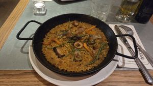 Vegan Paella at Teresa Carles Cocina Vegetariana in Barcelona
