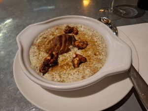 Chia crème catalan at Teresa Carles Cocina Vegetariana in Barcelona