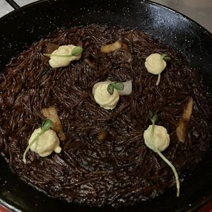 Fideua vegana  at Teresa Carles Cocina Vegetariana in Barcelona