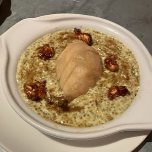 Crema catalana con chía vegana  at Teresa Carles Cocina Vegetariana in Barcelona