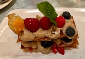 Delicious desert.  at Teresa Carles Cocina Vegetariana in Barcelona