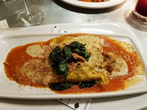 lasagne, was not warm at Teresa Carles Cocina Vegetariana in Barcelona