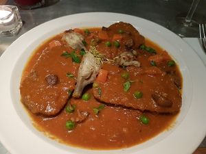 Frican-Do, seitan with sauce, but no potatoes, nor rice or anything?  at Teresa Carles Cocina Vegetariana in Barcelona