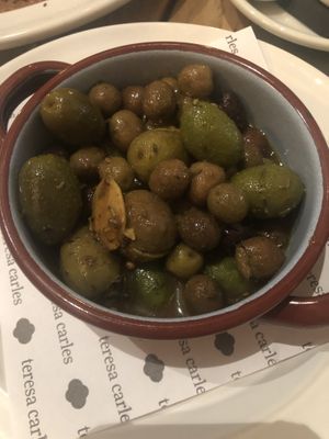 Ras El Hanut Olives  at Teresa Carles Cocina Vegetariana in Barcelona