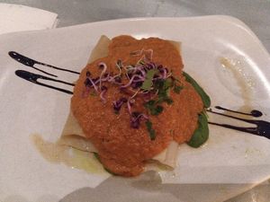 Lasanyuki / lassagne with home made pasta and 5 different fillings at Teresa Carles Cocina Vegetariana in Barcelona