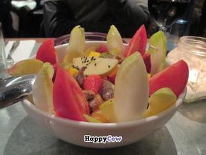 'Fruit and Vitamines' salad. This was the individual serving, but was big enough to share as a starter. at Teresa Carles Cocina Vegetariana in Barcelona
