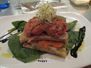 Lasagna -- delicious! at Teresa Carles Cocina Vegetariana in Barcelona