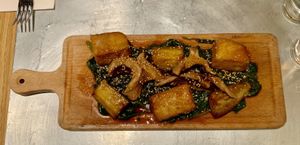 Shitake Mushroom and Seitan at Teresa Carles Cocina Vegetariana in Barcelona