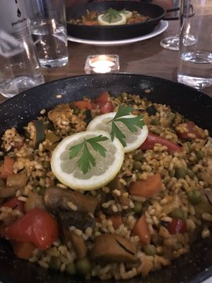 Paella de verduras  at Teresa Carles Cocina Vegetariana in Barcelona