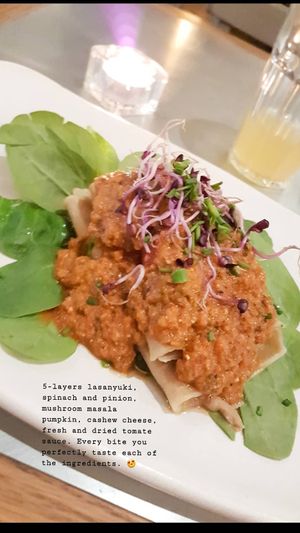 5-layers lasanyuki at Teresa Carles Cocina Vegetariana in Barcelona