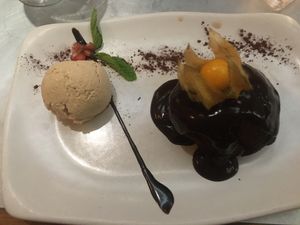 Coulant- amazing! at Teresa Carles Cocina Vegetariana in Barcelona