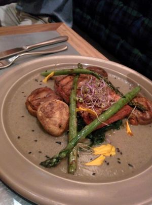 'Salmon' tofu at Teresa Carles Cocina Vegetariana in Barcelona