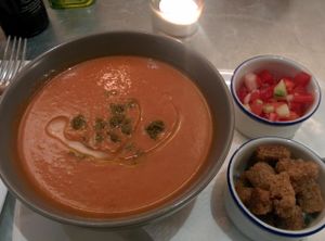 Gaspacho at Teresa Carles Cocina Vegetariana in Barcelona