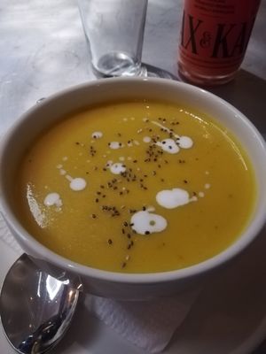 crema calabaza at Teresa Carles Cocina Vegetariana in Barcelona