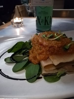 lasagna at Teresa Carles Cocina Vegetariana in Barcelona