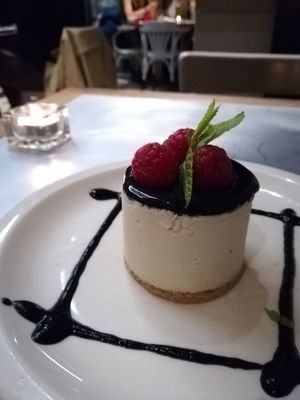 miso cake at Teresa Carles Cocina Vegetariana in Barcelona