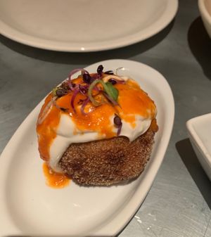 Bomba de la Barcelona  at Teresa Carles Cocina Vegetariana in Barcelona