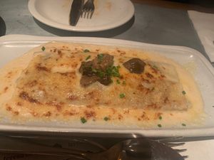Catalan canneloni at Teresa Carles Cocina Vegetariana in Barcelona