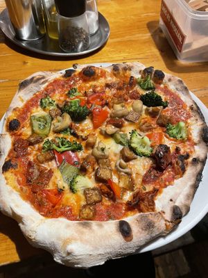 One of their specials - Springfield, very delicous  at Pizza Bande in Hamburg