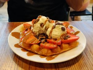 The waffle was excellent at Anna Loka in Cardiff
