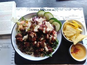 BBQ seitan bowl at Anna Loka in Cardiff