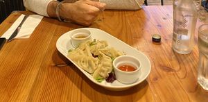 Vegetable & tofu dumplings   at Anna Loka in Cardiff