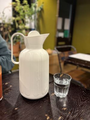 I love a big jug of water!  at Anna Loka in Cardiff