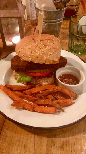 Anna Loka burger  at Anna Loka in Cardiff