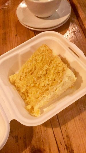 Mango cake at Anna Loka in Cardiff