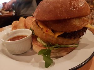 Ventura burger at Anna Loka in Cardiff