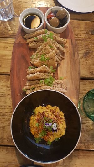 Hummus at Anna Loka in Cardiff