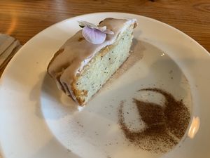 Lemon cake at Anna Loka in Cardiff
