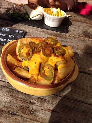 Cheesy jalapeno chips at Anna Loka in Cardiff