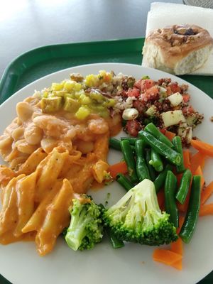 My plate today (you choose what you want) at Comedor de la Clinica Good Hope in Lima