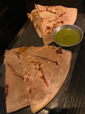 Pumpkin flat bread  at Lapis in Washington