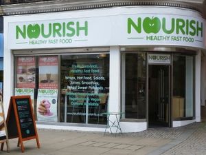 outside at Nourish - Pinstone St in Sheffield