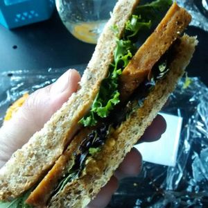 Hail seitan sammie at Blue Apples in Halifax