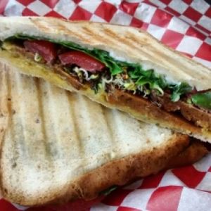 hail seitan sandwich at Blue Apples in Halifax