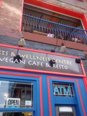 Outside at Blue Apples in Halifax