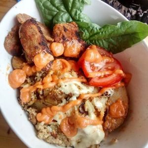 Uncheeseburger bowl at Blue Apples in Halifax