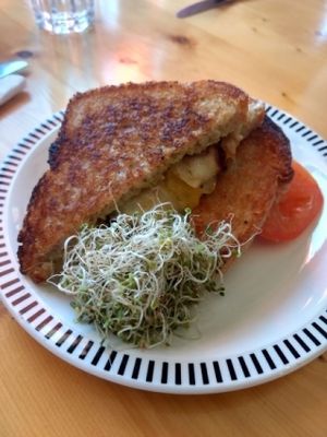 Grilled nut-cheese at Blue Apples in Halifax