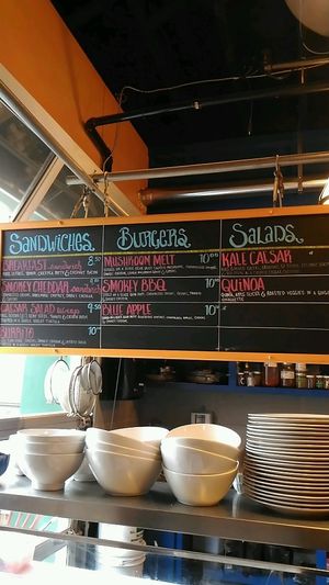 menu at Blue Apples in Halifax