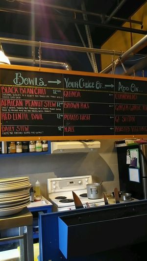 menu at Blue Apples in Halifax