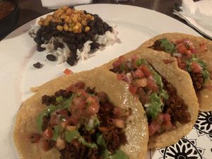 Soy chorizo tacos  at Barrio Star in San Diego