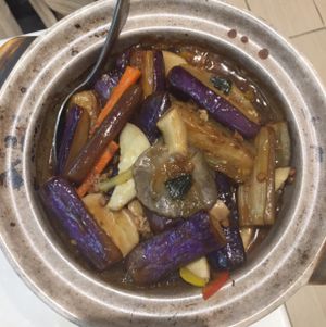 clay pot braised eggplant at Destine Vegetarian - Tuen Mun in New Territories
