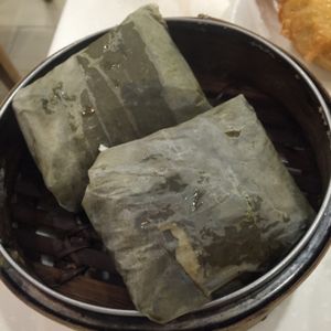Sticky rice in lotus leaf at Destine Vegetarian - Tuen Mun in New Territories