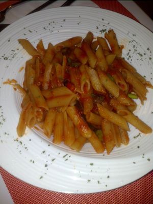 Macaroni in Sicily style at O and S in Kowloon