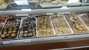 5 types of baklava  at Pooja Sweets and Savories in Cardiff
